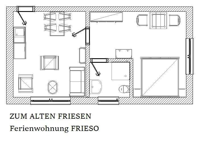 Foto 7 Ferienwohnung Ostfriesland Friesland Ferienwohnung Zum alten Friesen FRIESO (Objekt 699) suchen