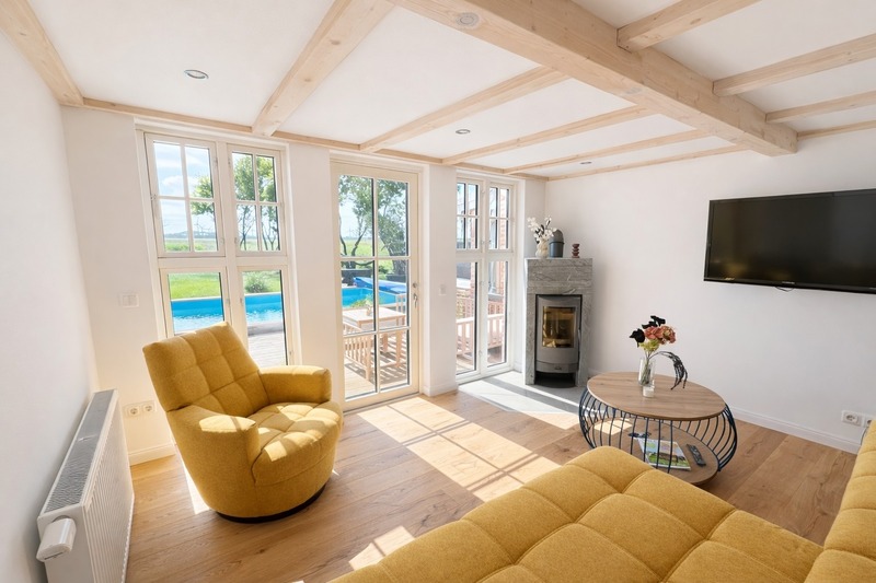 Foto 7 Ferienhaus Ostfriesland Norddeich & Umgebung Huus an`t Diek, Luxus in Deichnähe, Erdgeschosswohnung mit Pool, Nähe Norddeich (Objekt 85219) suchen