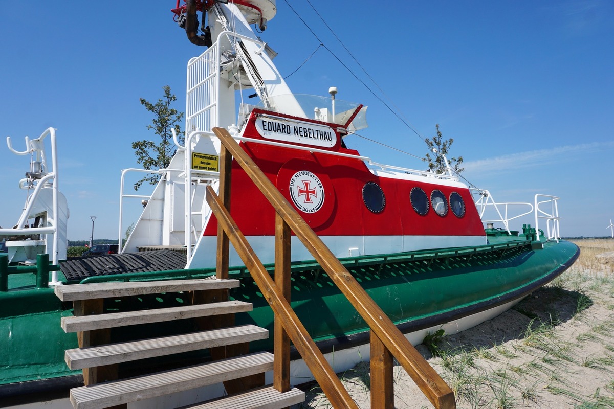 Das Seenotrettungsboot Eduard Nebelthau auf Fehmarn