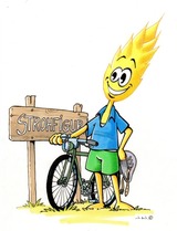 Geführte E-Bike Tour zu den Strohfiguren