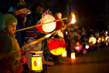 Laternenumzug mit dem Feuerwehrmusikzug Grömitz