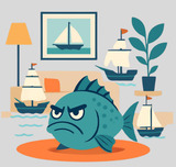 Brummelige Fische und eine Schiffahrt im Wohnzimmer