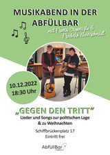Musikabend in der AbfüllBar Rendsburg mit dem Duo "Gegen den Tritt"
