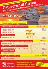 Minikreuzfahrten "Zum Schabernack" mit der MS SEHO