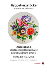 Ausstellung "Hygge Herzstücke" - Acrylbilder von Elena Franck